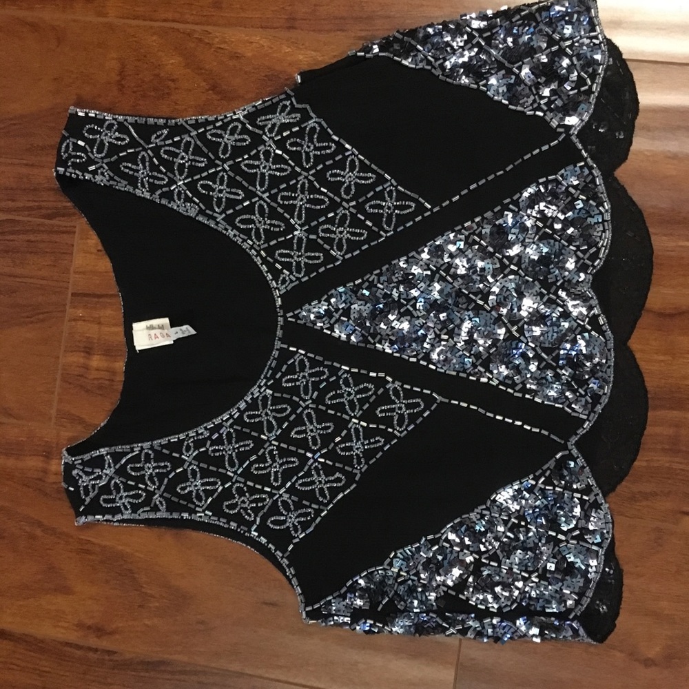 Beaded top vest/blouse
